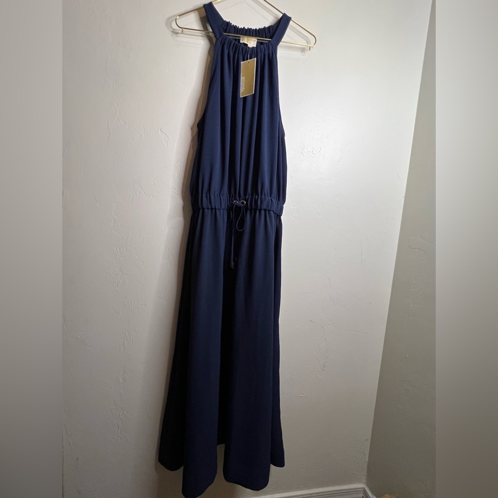 Michael Kors Midnight Blue‎ Dress medium gold accents